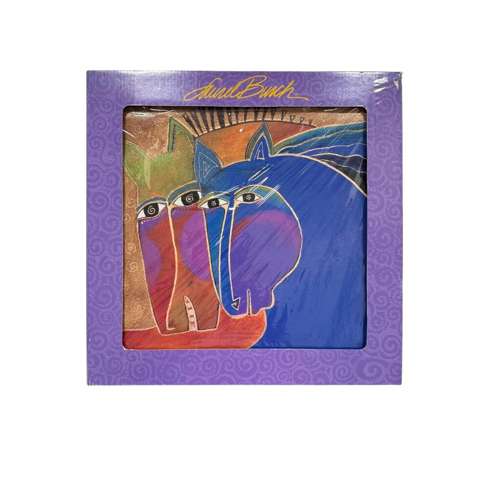 Laurel Burch Canvas Print 15 x 15 Stallion Horses New in Box